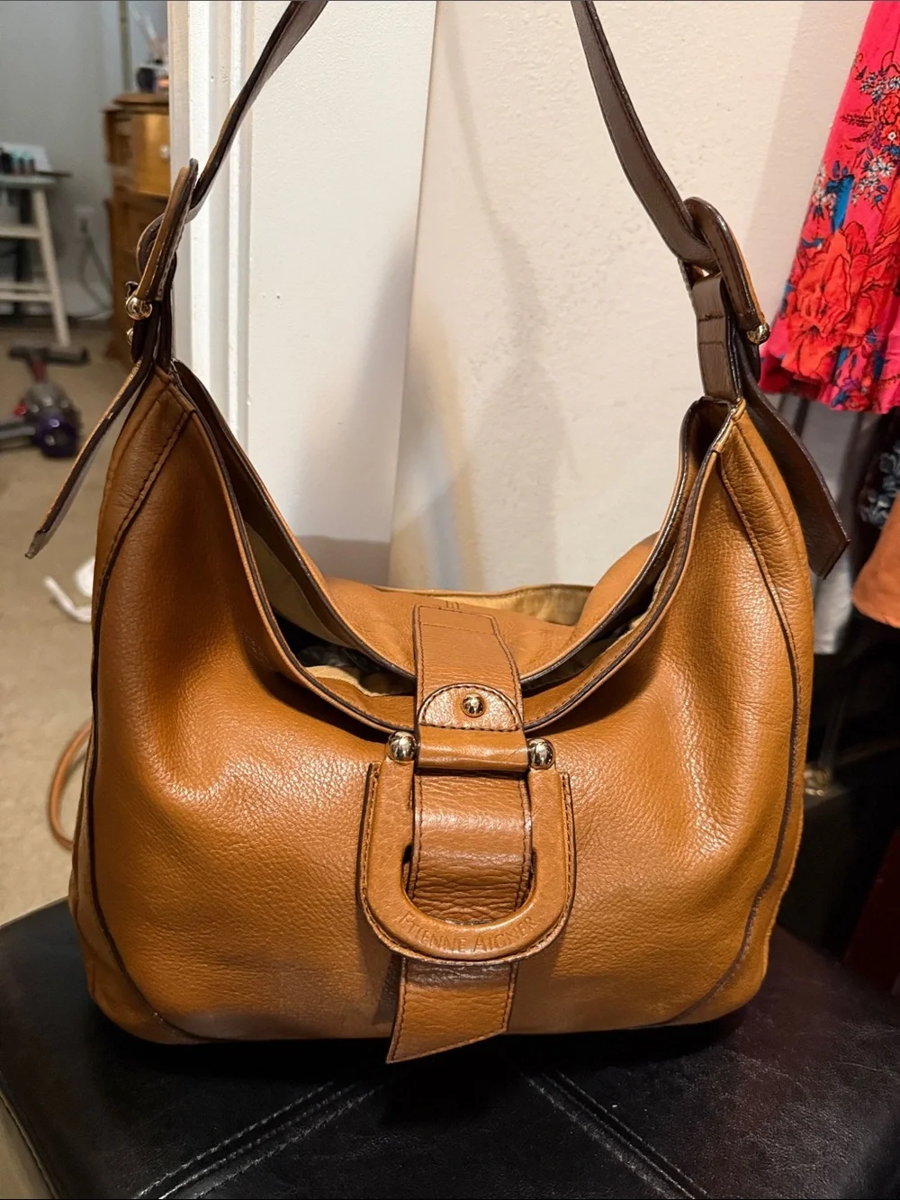 ETIENNE AIGNER Leather SHOULDER Tote in Tan - Genuine Leather